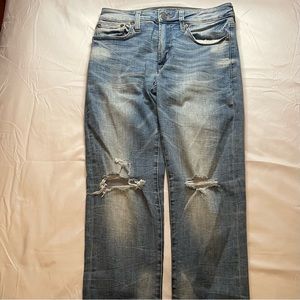 American Eagle Jeans Men's Size 29x30 Slim Straight Extreme Flex Distressed